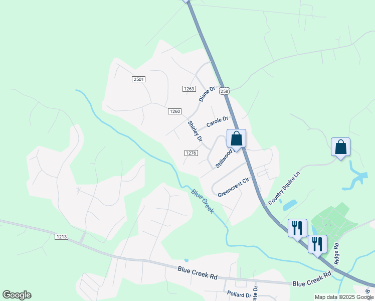 map of restaurants, bars, coffee shops, grocery stores, and more near 108 Stillbrook Court in Jacksonville