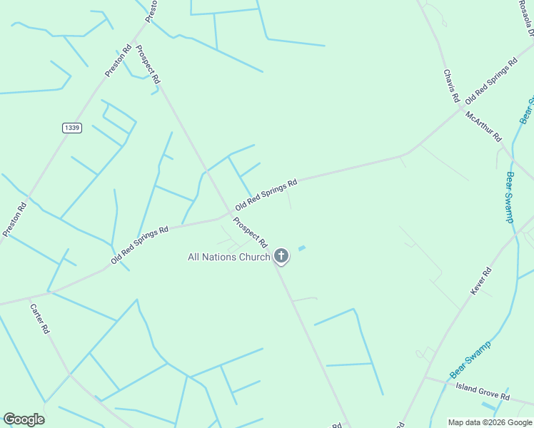 map of restaurants, bars, coffee shops, grocery stores, and more near 5156 Old Red Springs Road in Maxton