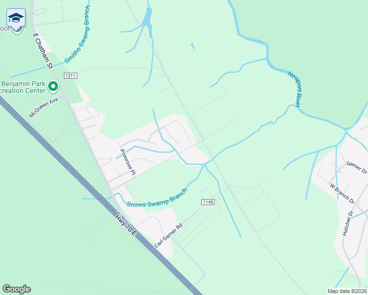 map of restaurants, bars, coffee shops, grocery stores, and more near 178-194 Herring Smith Ln in Newport