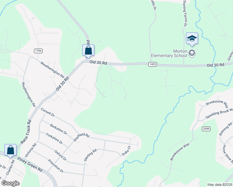 map of restaurants, bars, coffee shops, grocery stores, and more near 342 Old 30 Rd in Jacksonville