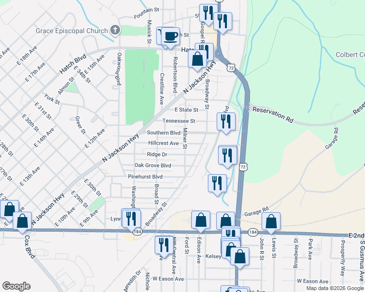map of restaurants, bars, coffee shops, grocery stores, and more near 900-998 Milner Street in Sheffield