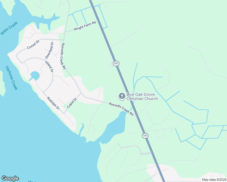 map of restaurants, bars, coffee shops, grocery stores, and more near 1315 North Carolina 101 in Beaufort