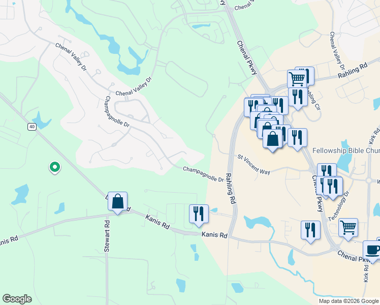 map of restaurants, bars, coffee shops, grocery stores, and more near 7 Witry Court in Little Rock