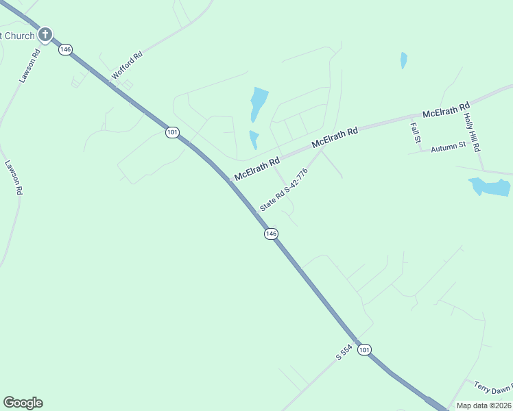 map of restaurants, bars, coffee shops, grocery stores, and more near 6351 South Carolina 101 in Woodruff