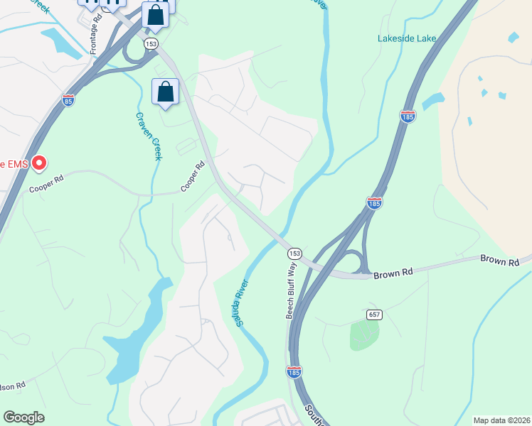 map of restaurants, bars, coffee shops, grocery stores, and more near 306 South River Bluff in Piedmont