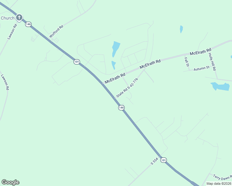 map of restaurants, bars, coffee shops, grocery stores, and more near 6351 South Carolina 101 in Woodruff