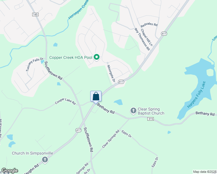 map of restaurants, bars, coffee shops, grocery stores, and more near 315 Lee Vaughn Road in Simpsonville