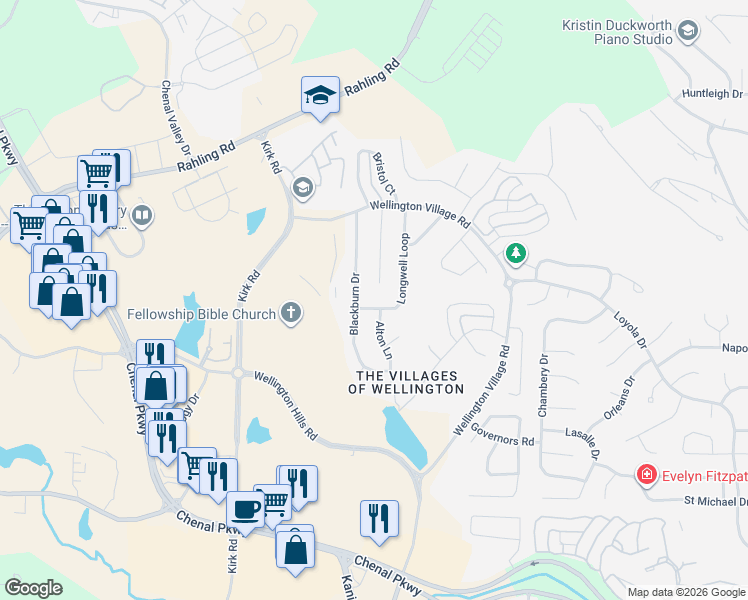 map of restaurants, bars, coffee shops, grocery stores, and more near 135 Blackburn Drive in Little Rock