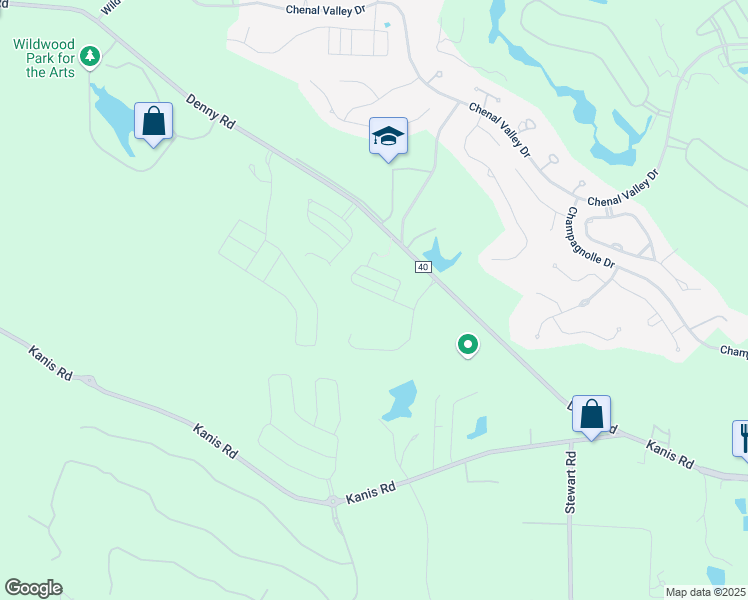map of restaurants, bars, coffee shops, grocery stores, and more near 1 Creekwood Court in Little Rock
