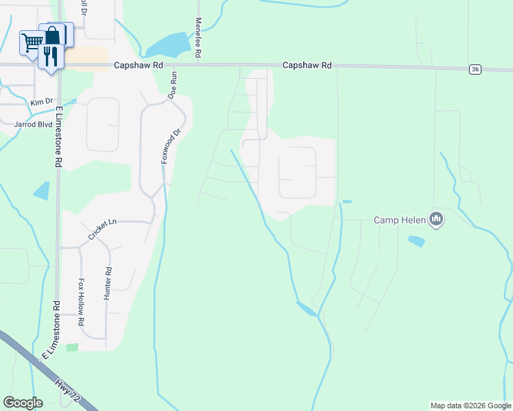 map of restaurants, bars, coffee shops, grocery stores, and more near 14380 Sara Beth Drive in Harvest