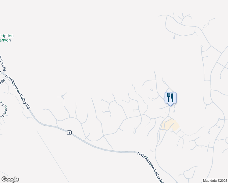 map of restaurants, bars, coffee shops, grocery stores, and more near 15455 Angels Gate Road in Chino Valley