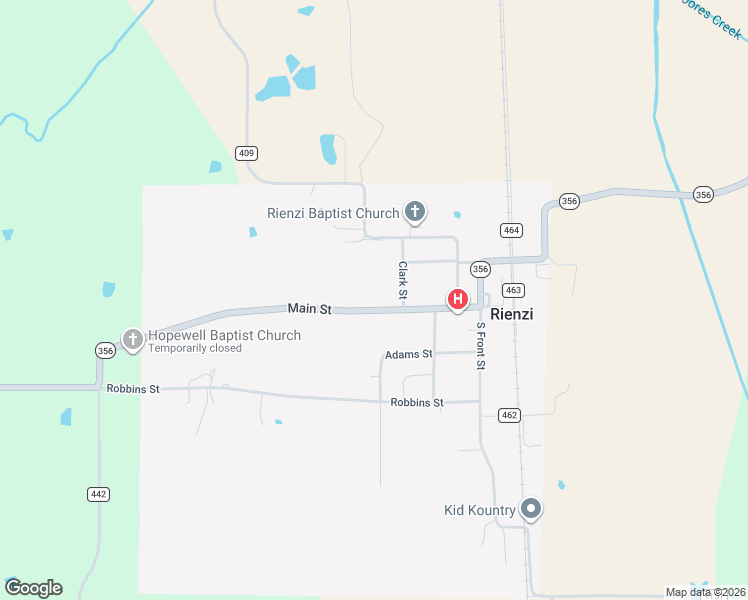 map of restaurants, bars, coffee shops, grocery stores, and more near 19-63 Main Street in Rienzi