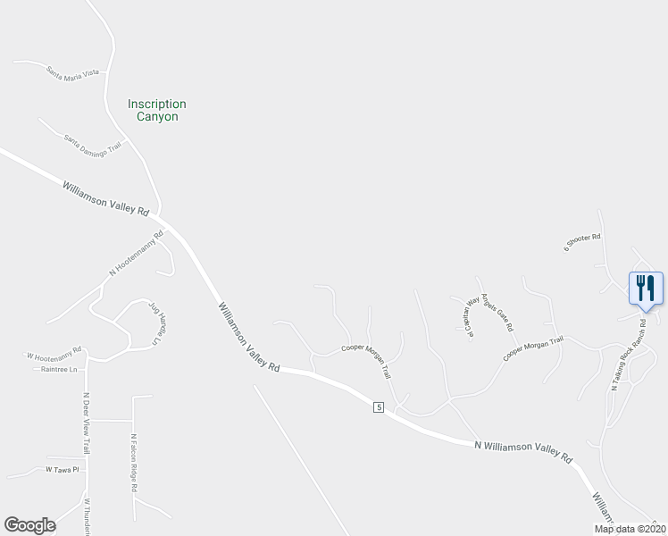 map of restaurants, bars, coffee shops, grocery stores, and more near 15375 North High Lonesome Way in Prescott