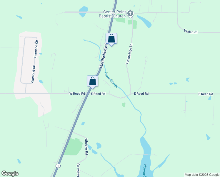 map of restaurants, bars, coffee shops, grocery stores, and more near 25 Brown Estates Road in LaFayette