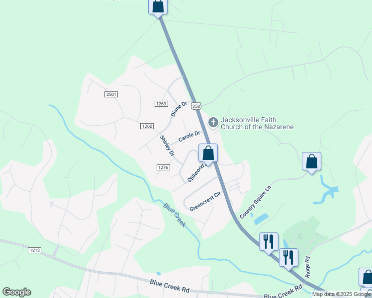 map of restaurants, bars, coffee shops, grocery stores, and more near 992 Stillwood Circle in Jacksonville