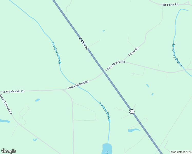 map of restaurants, bars, coffee shops, grocery stores, and more near 1108 East 4th Avenue in Red Springs