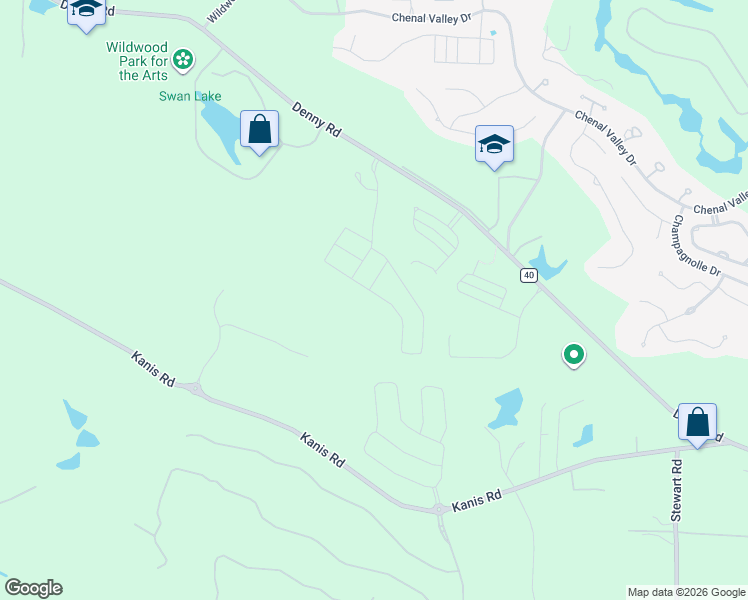 map of restaurants, bars, coffee shops, grocery stores, and more near 618 Wildcreek Circle in Little Rock