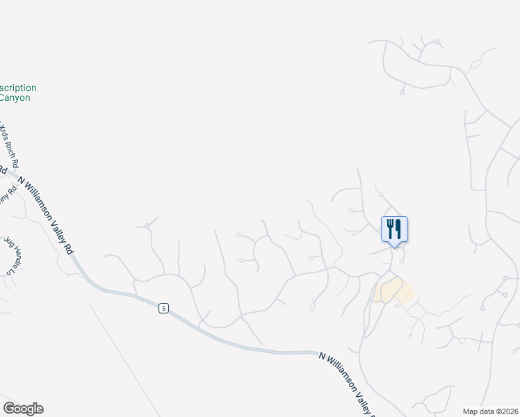 map of restaurants, bars, coffee shops, grocery stores, and more near 15455 Angels Gate Road in Chino Valley