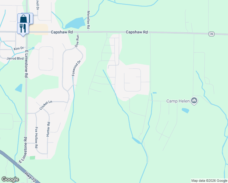 map of restaurants, bars, coffee shops, grocery stores, and more near 14380 Sara Beth Drive in Harvest