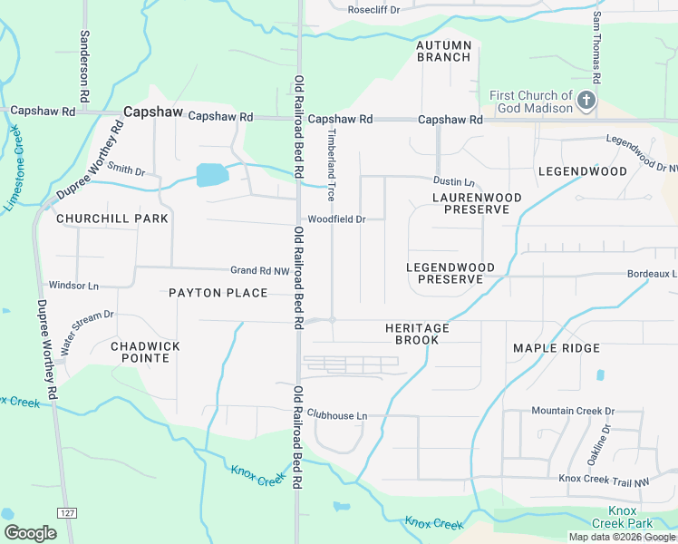 map of restaurants, bars, coffee shops, grocery stores, and more near 139 Timberland Trace in Madison