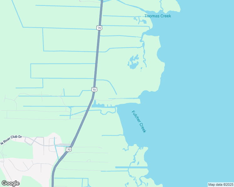 map of restaurants, bars, coffee shops, grocery stores, and more near 2860 U.S. 70 in Beaufort