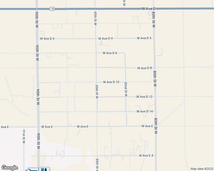 map of restaurants, bars, coffee shops, grocery stores, and more near 8320 West Avenue D 10 in Lancaster