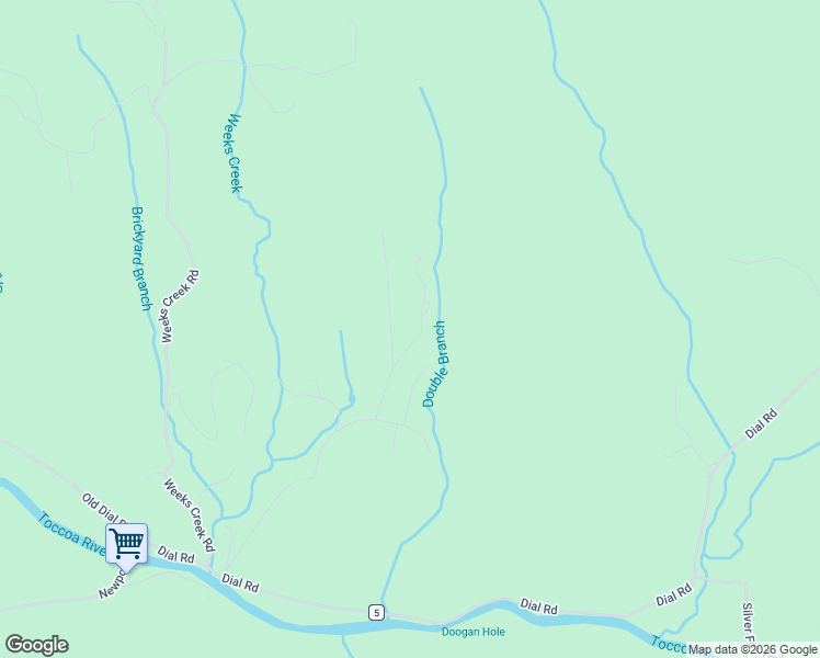 map of restaurants, bars, coffee shops, grocery stores, and more near 85 Honeysuckle Way in Blue Ridge