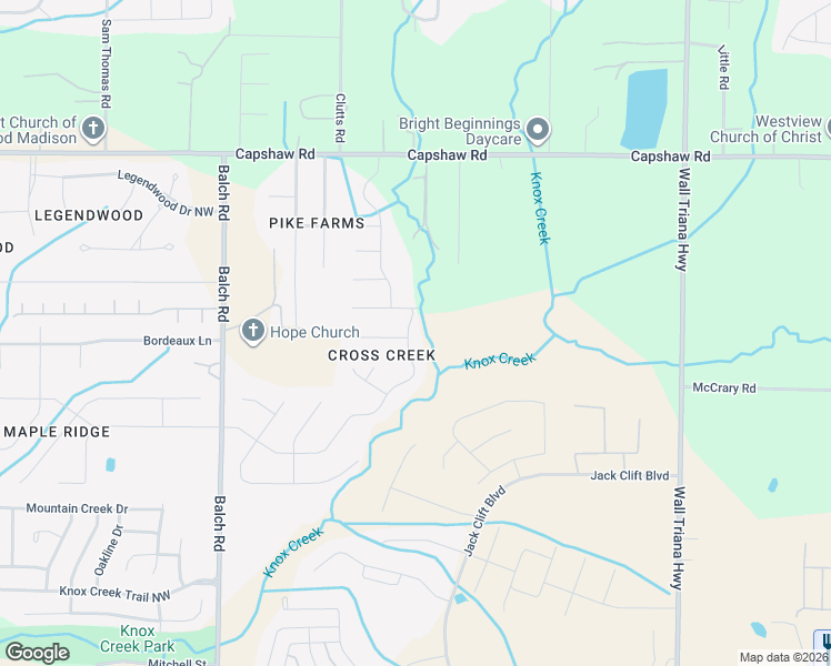 map of restaurants, bars, coffee shops, grocery stores, and more near 168 Winding Creek Road Northwest in Madison