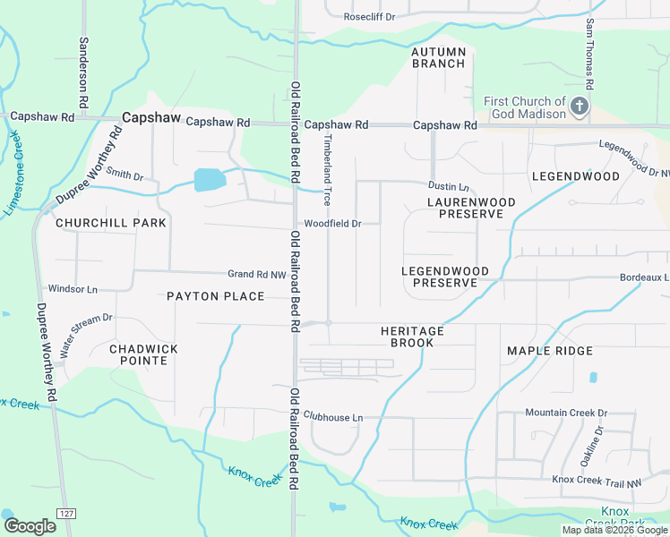 map of restaurants, bars, coffee shops, grocery stores, and more near 139 Timberland Trce in Madison