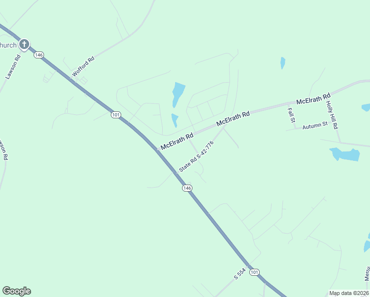 map of restaurants, bars, coffee shops, grocery stores, and more near 25 Wilson Road in Woodruff