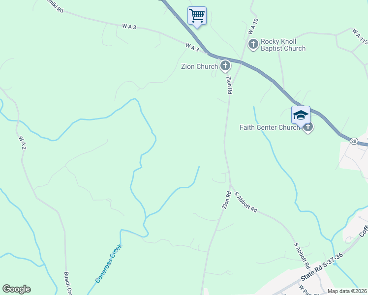 map of restaurants, bars, coffee shops, grocery stores, and more near 250 Old Coffee Road in Walhalla