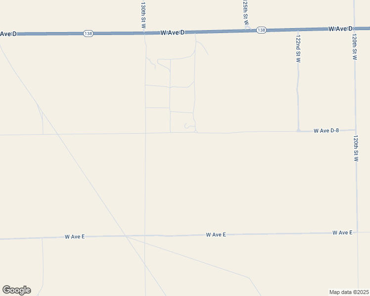 map of restaurants, bars, coffee shops, grocery stores, and more near 130th Street West in Del Sur