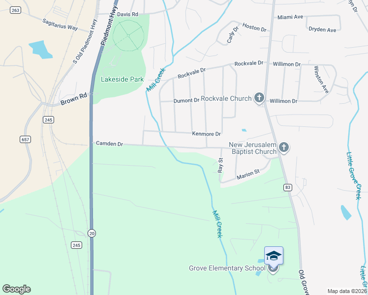 map of restaurants, bars, coffee shops, grocery stores, and more near 158 Camden Drive in Piedmont