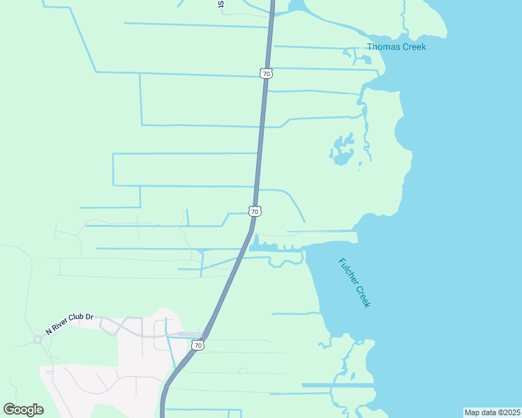 map of restaurants, bars, coffee shops, grocery stores, and more near 2882 U.S. 70 in Beaufort