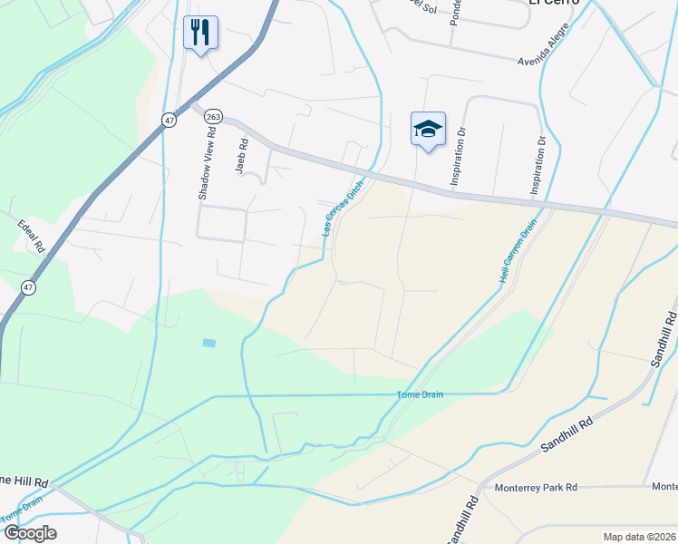 map of restaurants, bars, coffee shops, grocery stores, and more near 7 Miguel Road in Los Lunas