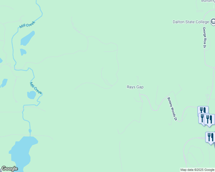 map of restaurants, bars, coffee shops, grocery stores, and more near 6000 Woods Point Road in Rocky Face