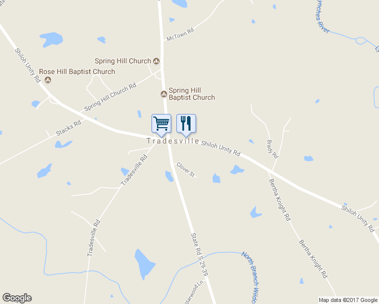 map of restaurants, bars, coffee shops, grocery stores, and more near 6824 Shiloh Unity Road in Lancaster