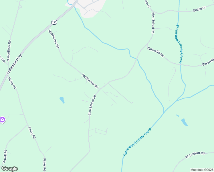 map of restaurants, bars, coffee shops, grocery stores, and more near 1027 Zion School Road in Easley