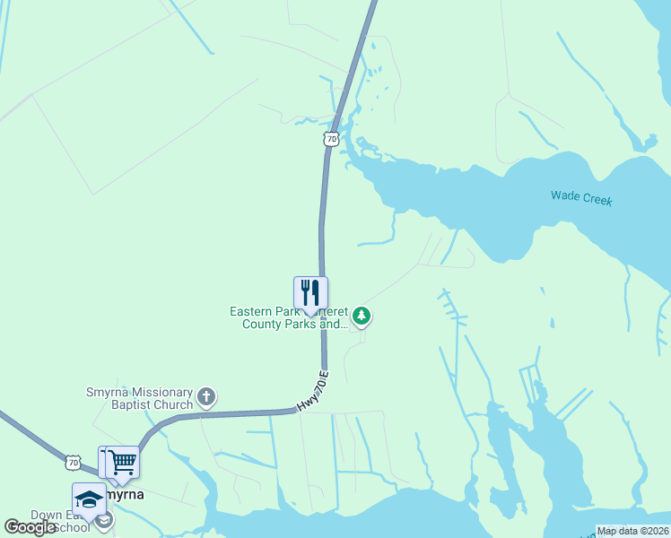 map of restaurants, bars, coffee shops, grocery stores, and more near 500 U.S. 70 in Smyrna