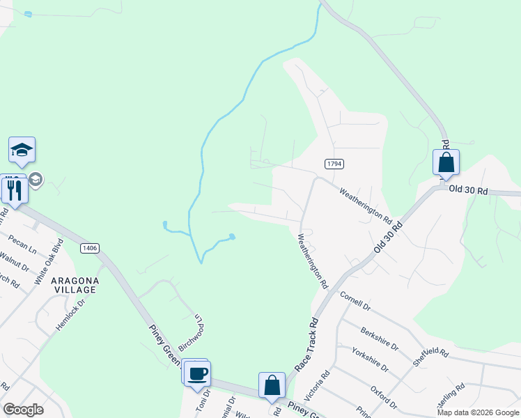 map of restaurants, bars, coffee shops, grocery stores, and more near 136 Weatherington Road in Jacksonville