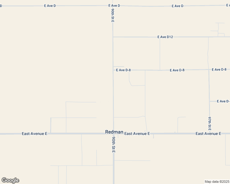 map of restaurants, bars, coffee shops, grocery stores, and more near 90th Street East in Lancaster