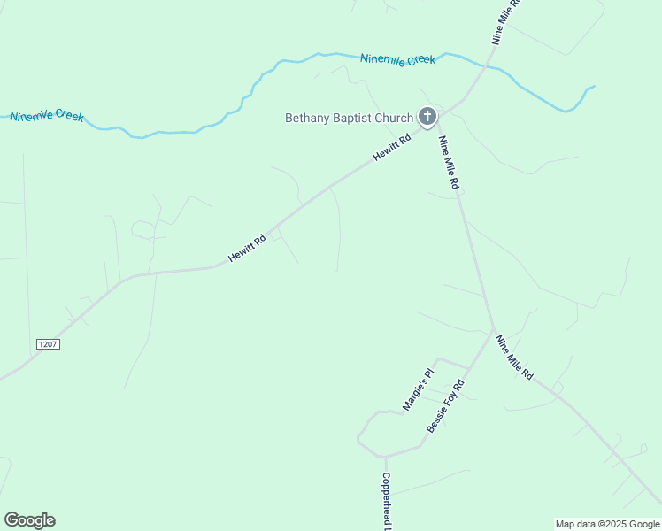 map of restaurants, bars, coffee shops, grocery stores, and more near 169 Hewitt Rd in Richlands