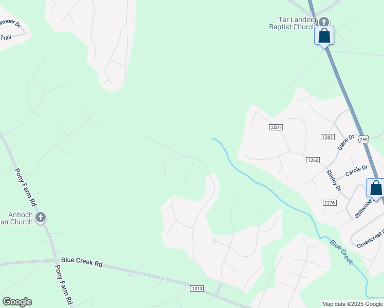 map of restaurants, bars, coffee shops, grocery stores, and more near 252 Blue Creek Farms Drive in Jacksonville