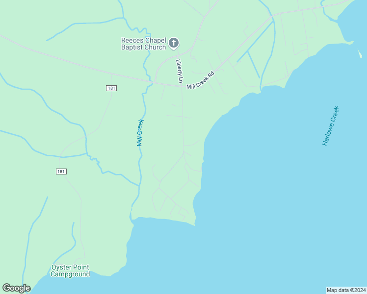 map of restaurants, bars, coffee shops, grocery stores, and more near Point Road in Newport