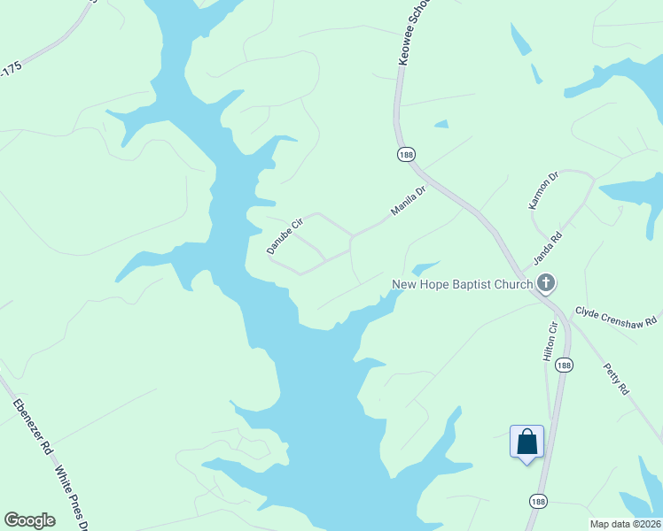 map of restaurants, bars, coffee shops, grocery stores, and more near 13017 Danube Circle in Seneca