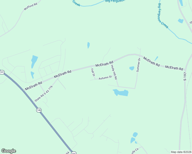 map of restaurants, bars, coffee shops, grocery stores, and more near 104 Autumn Street in Woodruff