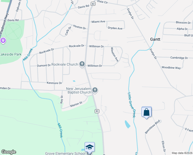 map of restaurants, bars, coffee shops, grocery stores, and more near 281 Abelia Meadows Drive in Piedmont