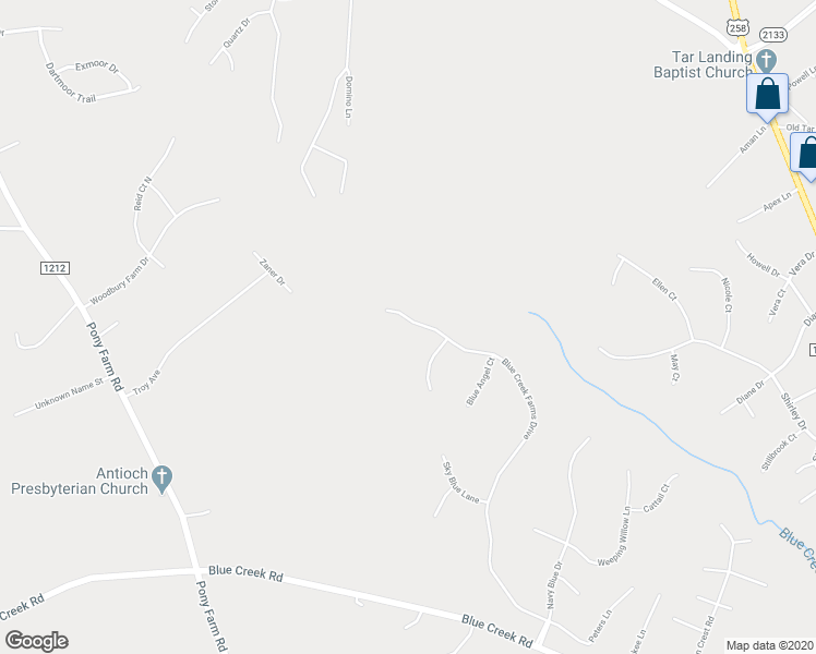 map of restaurants, bars, coffee shops, grocery stores, and more near 269 Blue Creek Farms Drive in Jacksonville