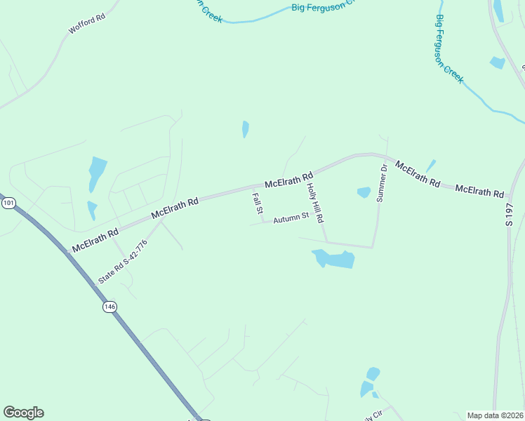 map of restaurants, bars, coffee shops, grocery stores, and more near 104 Autumn Street in Woodruff