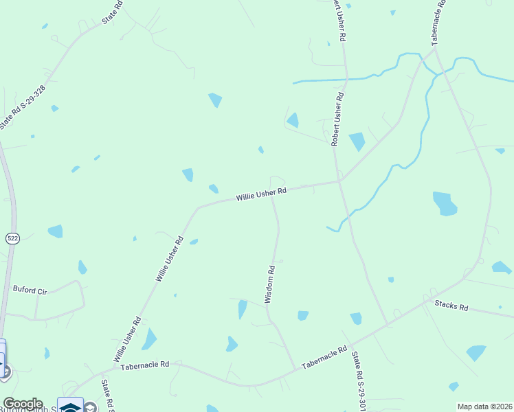 map of restaurants, bars, coffee shops, grocery stores, and more near 1878 Willie Usher Road in Lancaster